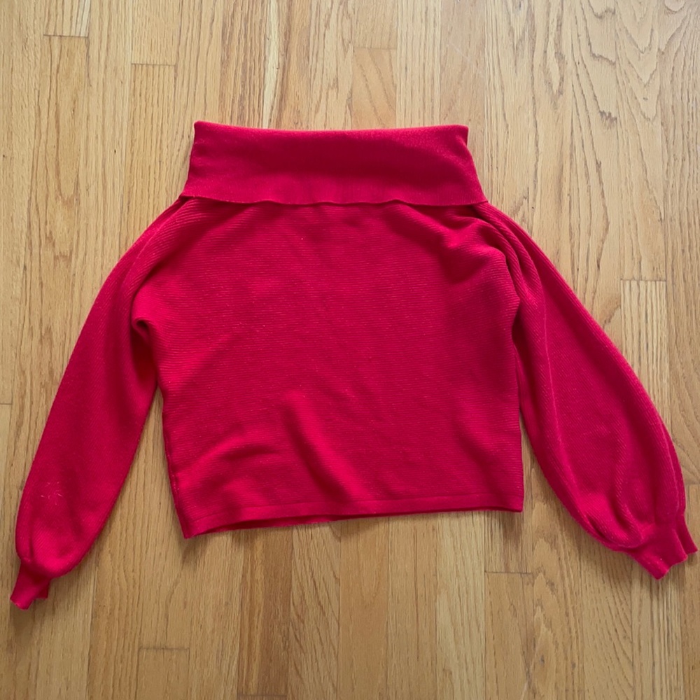 Forever 21 red off the shoulder top, size large